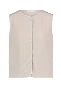 BETTY & CO - Plüschweste mit Knöpfen - cream
