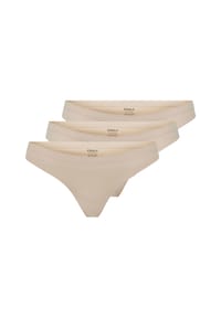 ONLY® - Tanga Tracy Thong im Dreierpack - beige