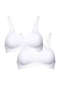 susa - Elegance Entlastungs-BH, 2er-Pack, bügellos, für Damen - 003 WEIß