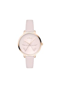 s.Oliver - Uhr - mit verspieltem Schleifenmotiv - rosa