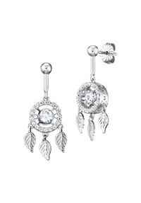 Julie Julsen® - Ohrhänger 925/- Sterling Silber 38 Zirkonia - silber