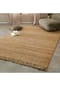 Green Looop Kurzflorteppich Dhurry - Jute Teppich natur handgewebt mit Fischgrätstruktur & Fransen, robust Bild 11