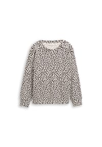 DENIM TOM TAILOR - Sweatshirt, Rundhals, für Damen - 40613 BROW BLK LEO