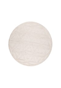 ESPRIT - Outdoorteppich Shake - Runder Teppich mit Blume-des-Lebens - creme beige