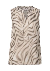 Street One - Blusentop, Split-Neck, für Damen - 36618 GREEN