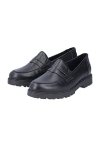 rieker - Slipper, Blockabsatz, Kunstleder, für Damen - 02 SCHWARZ