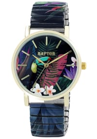 RAPTOR Raptor - Damen Quarz Armbanduhr Colorful Edition mit Edelstahlzugarmband - Mineralglas - Colorful Edition 1
