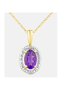 Diamant L'eternel - Kette mit Anhänger, mit Amethyst, 375 Gelbgold - gold
