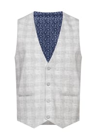 JEFF - Anzugweste JFLeo - Grey Check