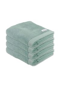 TOM TAILOR - Handtuch, 4er Pack - Color Bath Towel, Frottier, Baumwolle, 50 x 100 cm - Blau