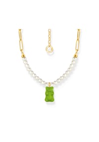 Thomas Sabo THOMAS SABO x HARIBO - Gliedercollier mit Goldbär Grün - gelbgoldfarben