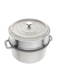 staub® - Cocotte mit Dämpfeinsatz - WHITE TRUFFLE