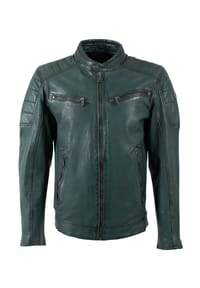 Mauritius LEATHERWEAR - Lederjacke, Stehkragen, für Herren - 9386  DARK JADE