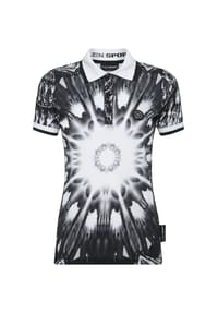 PLEIN SPORT - Poloshirt OPTICAL FLOWER - black