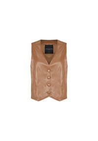 freshlions - Weste Xena mit vertieftem V-Ausschnitt - Beige