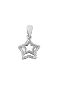 Adelia's - Kinder Anhänger Stern aus 925 Silber mit Zirkonia - silber
