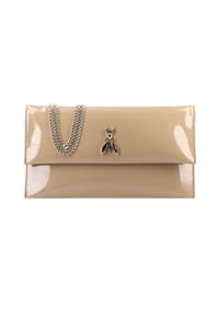PATRIZIA PEPE - Fly Fly Clutch Tasche Leder 27 cm - glossy taupe