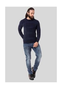 CIPO & BAXX® - Pullover im modernen Design - NAVYBLUE