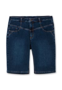 sheego - Jeansbermudas - dark blue denim