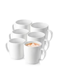 SÄNGER Porzellan Geschirrserie Marlo - Marlo - Weiss- Kaffeebecher Set Marlo 6 teilig