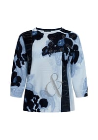BETTY BARCLAY - Strickpullover mit Fledermausärmeln - Light Blue/Blue