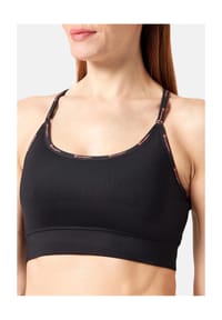 Champion® - BH Elastischer Sport-BH mit verstellbaren Träger, Racerback und Logoprint - schwarz