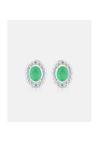 Diamant L'eternel - Ohrstecker, mit Smaragd, 375 Gelbgold - gold