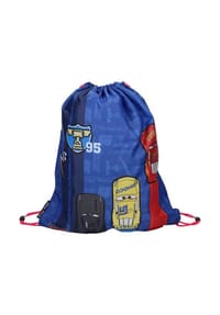 COFI - Cars Gymtasche 44 cm Praktische Sporttasche für kleine Rennfahrer - Blau 44x37cm