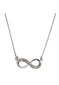zeeme SILVER - Halskette 925/- Sterling Silber 9 Zirkonia - weiß