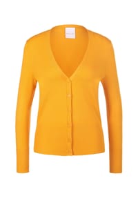 MADELEINE - Eleganter Viskose-Cardigan mit Knopfleiste - aprikose