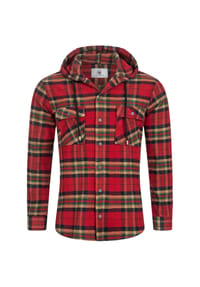 Rock Creek - Hemd Kariertes Hemd mit Kapuze Regular Fit - Braun