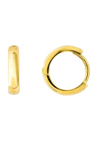 XENOX - Damen Creolen, 375er Gelbgold - GELBGOLD