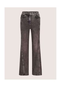 MADELEINE - Wide-Leg-Jeans mit Glitzer-Effekt - black denim / taupe