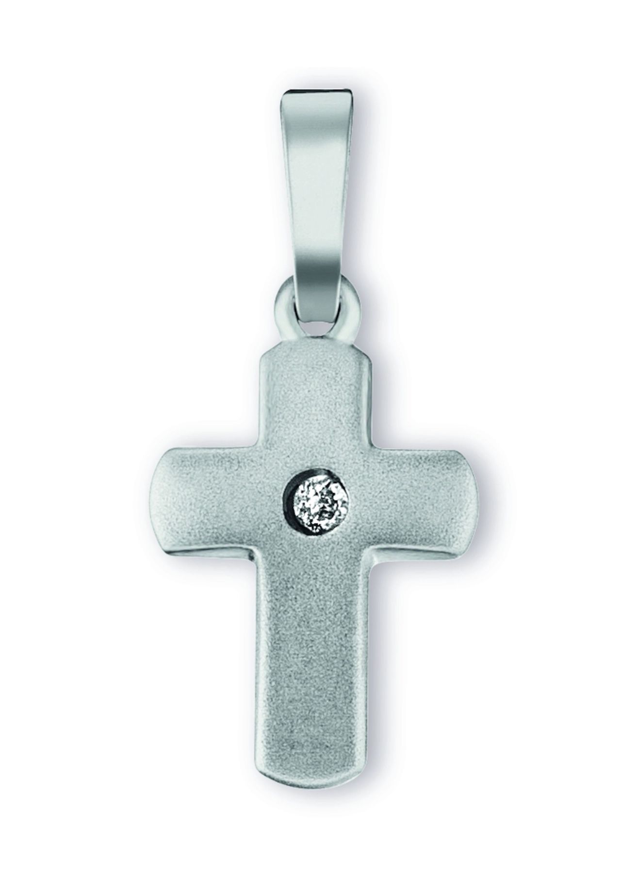 Damen Accessoires ONE ELEMENT Kreuz Anhänger Kreuz aus 925 Silber und Zirkonia