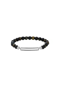 Thomas Sabo - Gravur-Armband Obsidian - silberfarben, bunt