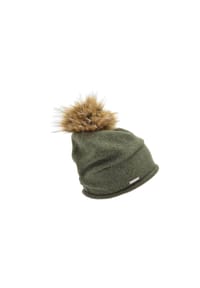 SEEBERGER - Walk Headsock mit Kunstfellpompom 37307-287 - anthrazit