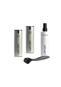 LAYZIN - Anti-Aging DUO-Serum-Set mit Dermaroller 0,55 mm - transparent