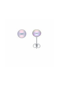 Adelia's - Damen 925 Silber Ohrringe   Ohrstecker mit Süßwasser Zuchtperle Ø 8 mm - silber
