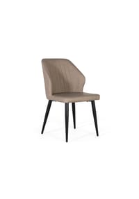 GINER & COLOMER - PU-gepolsterter Stuhl, 48 cm, moderner Stil – 83 x 48 x 60 - Grau