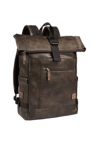 camel active LAOS - Daypack, Laptopfach, Rolltop, Reißverschluss - BROWN 029