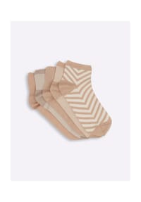 Witt - Damen-Sneakersocken - camel-gemustert
