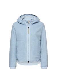 camel active - Polar-Fleecejacke mit fester Kapuze - Hellblau