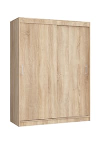 Akord - Schwebetürenschrank S150 mono mit 2 Türen und 6 Einlegeböden - sonoma-eiche
