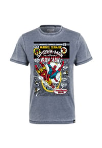 RE:COVERED - T-Shirt Marvel Team Up im zeitlosen Design - Charcoal
