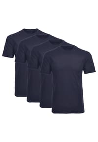 RAGMAN - Herren T-Shirt 2er Pack - 1/2 Arm, Unterhemd, Rundhals - Dunkelblau