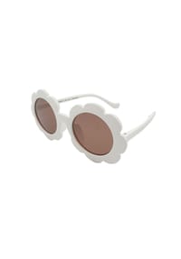 maximo® - MINI-Sonnenbrille Blume 3-6 J., Filterkat. 3, UV 400, polarized, BPA free - wollweiß