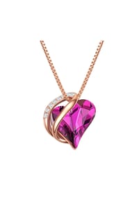 Rafaela Donata - Damen Kette aus 925/- Sterling Silber in Roségold mit verziert mit Kristallen von Swarovski® - amethyst