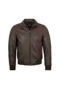 MADDOX - Herren Lederjacke Blouson Lammnappa braun - braun