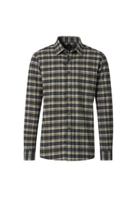 CASAMODA - Herren Hemdjacke kariert Casual Fit Short - Grün
