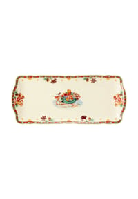 Seltmann Weiden Kuchenplatte Marieluise Weihnachtsnostalgie 34,5 x 15 cm creme - MARIELUISE WEIHNACHTSNOSTALGIE - creme